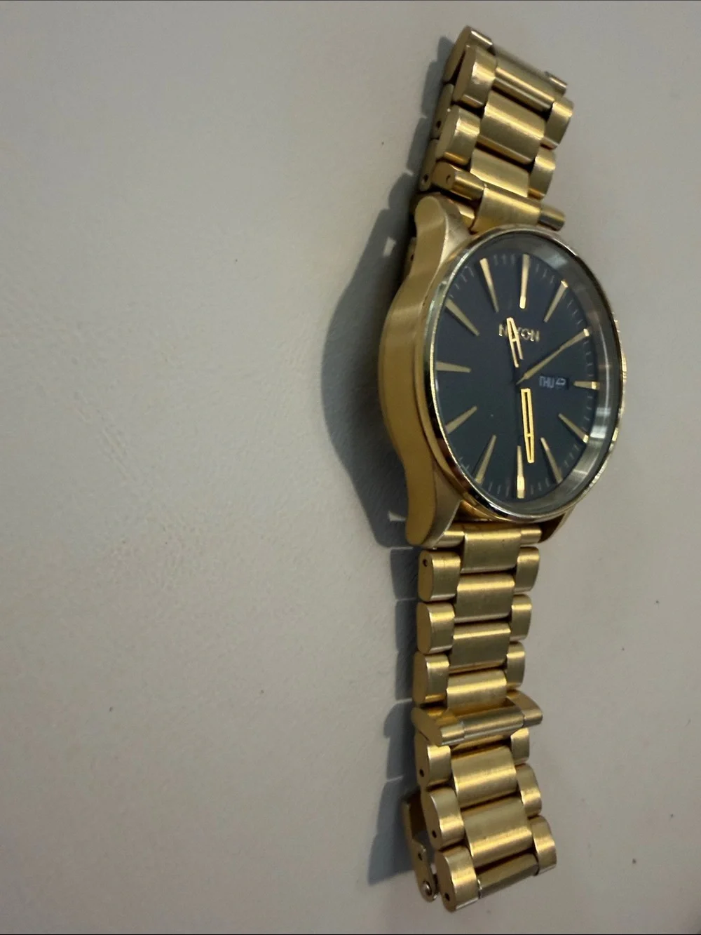 Nixon Gold Men's Watch with Black Dial